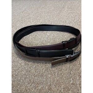 ANSON Brown Leather Ratchet Belt - Men's Size 44 - Pack Of 3